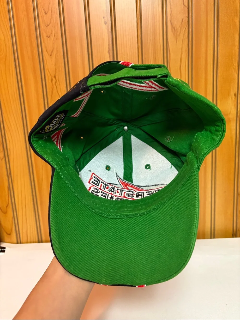 Interstate Batteries Racing Cap in Green with Red & Black Accents